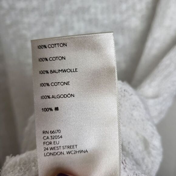 Free People Ocean Air Hacci Long Sleeves White Size Medium - Picture 12 of 12